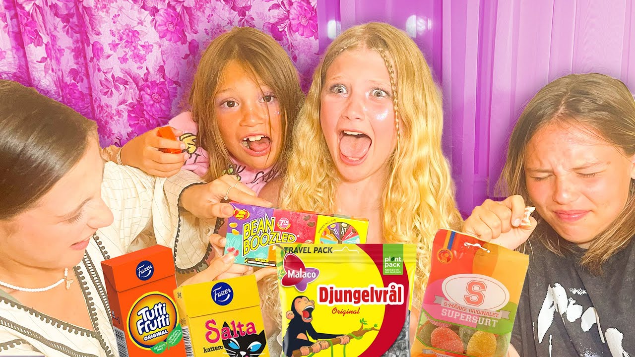 🍬🇸🇪 Mina Kusiner från Ryssland Testar Svenskt Godis – Deras Reaktion! 😱✨