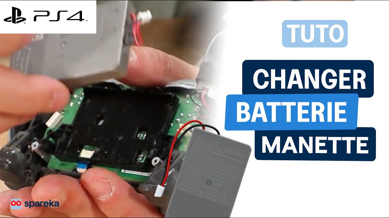 Comment tester et changer la batterie d'une manette de PS4 - YouTube