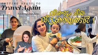 വീണ്ടും ചില വീട്ടുകാര്യങ്ങൾ | Getting ready to travel again | Packing our bags