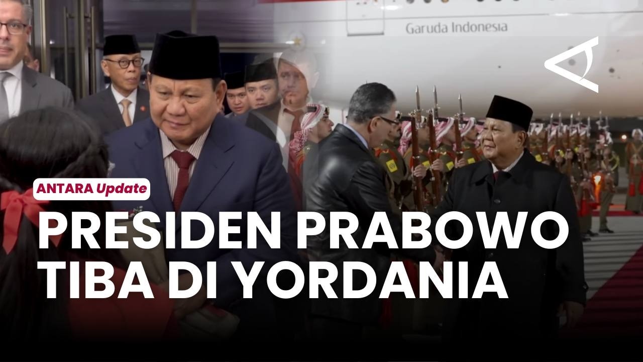 Tiba di Amman, Presiden Prabowo Disambut Hangat Putra Mahkota Yordania