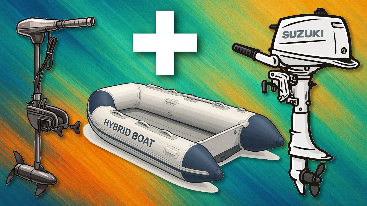 🚤 Гібридний Човен?! ЕЛЕКТРОМОТОР + SUZUKI DF6A. Перша обкатка на воді