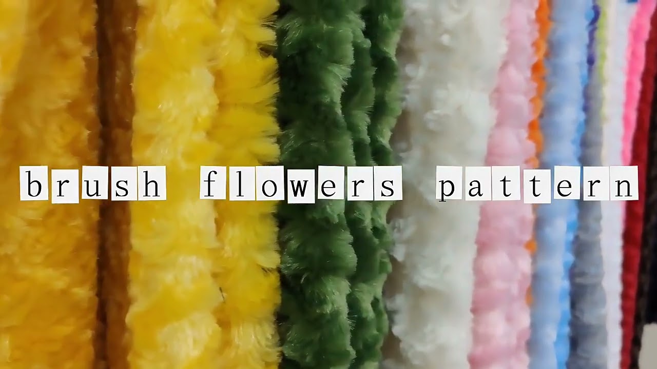 Flower Rose Pattern Brushed PV Plush Rosebud Fabric