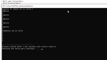 Programación en C Insertar y mostrar nodos - Listas enlazadas en c++