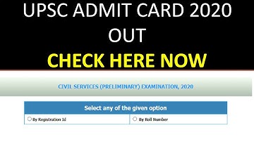 UPSC CSE 2020 ADMIT CARD OUT | CHECK HERE EXAM CENTRE | CSE PRELIMS 2019- 2020