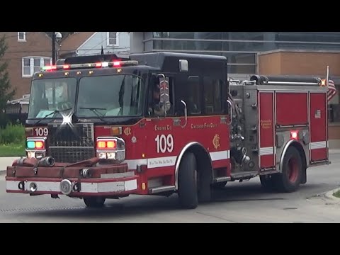 Chicago Fire Department Engine 109 & Ambulance 34 Responding - YouTube