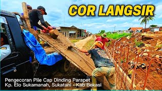 Pengecoran Struktur Pile Cap Turap Beton DPT Kali Srengseng Sukatani