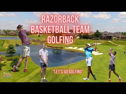 Ridin' Around the Golf course with Razorback Basketball Team(Trevon Brazile, Isaiah Joe, Devo Davis)