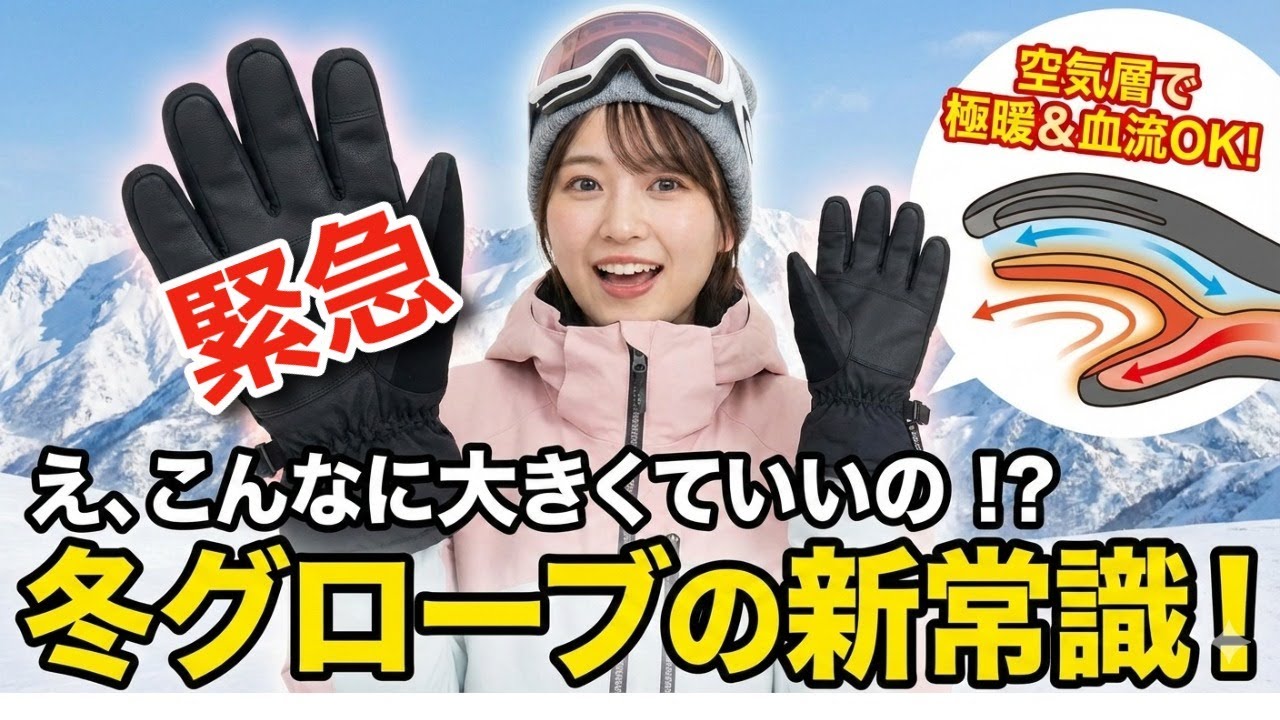 🧤寒い日のスキー必見！手袋選びで手が冷えない秘密❄️血流を守る