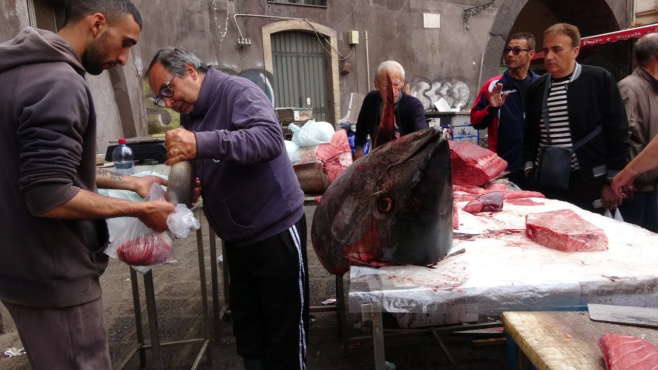 CATANIA SICILY FISH MARKET,   May 2019