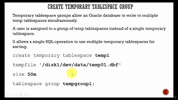 049 Oracle DBA Complete Tutorial - Temporary Tablespace Groups