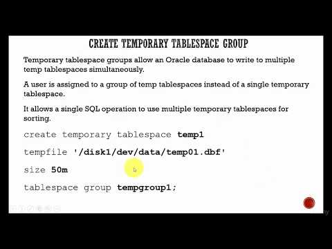 049 Oracle DBA Complete Tutorial - Temporary Tablespace Groups