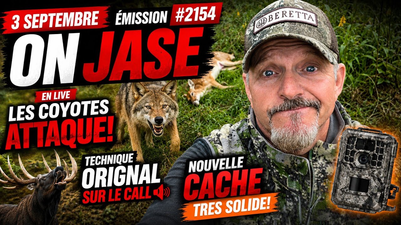 3 septembre Émission #2154 ON JASE — COYOTE '' LIVE '' Regarder le show jusqu'à la fin