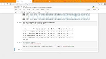 Web Scraping NFL.com For Stats With Python Part 1