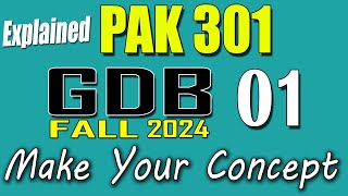 PAK301 GDB 1 Solution 2024 | PAK301 Fall 2024 GDB | VU Scholar