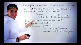 Grade 10 Math (Ontario) - Drawing a Curve of Best Fit