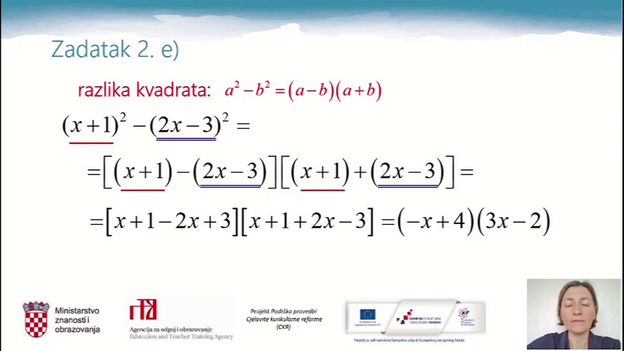 Matematika 1.r SŠ - Rastavljanje na faktore, 2.dio - YouTube