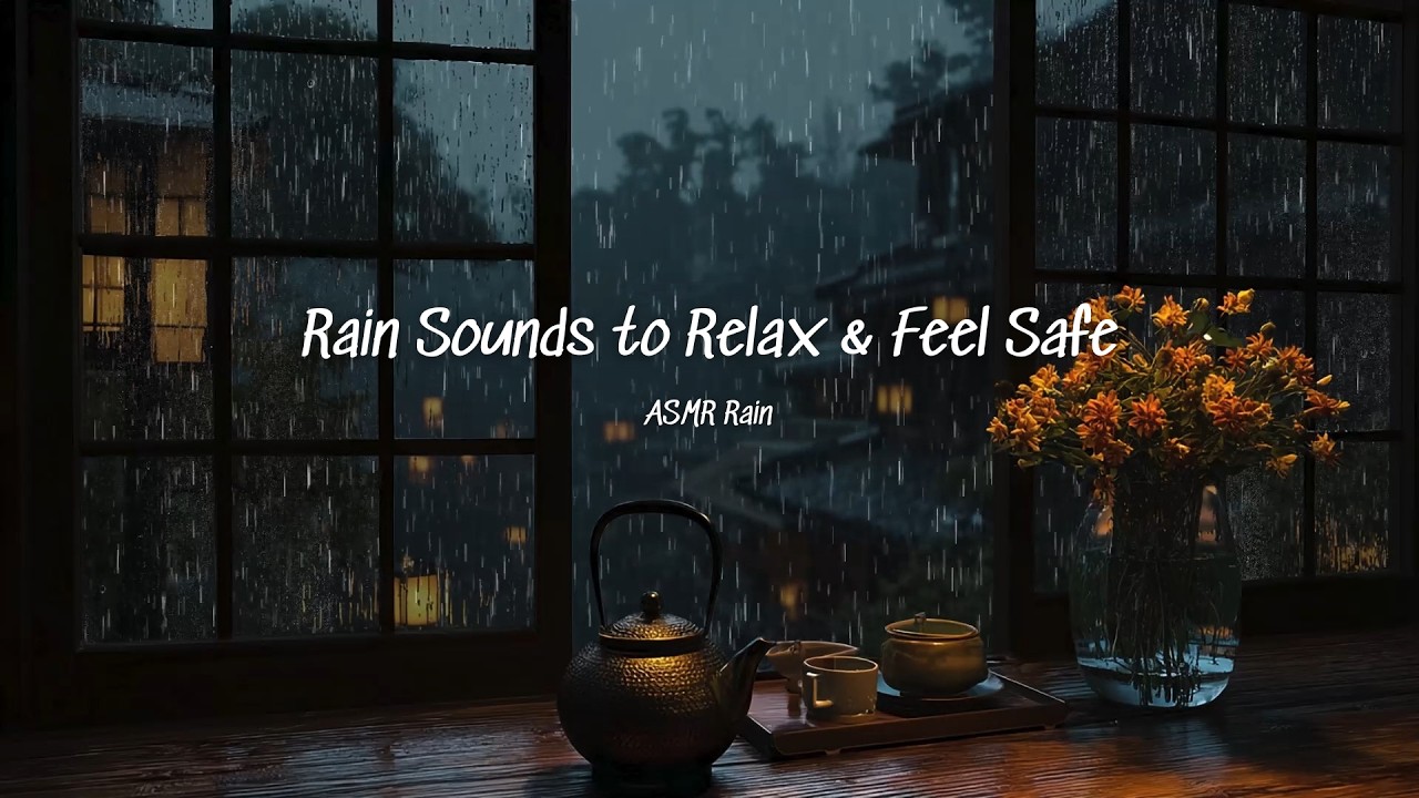 Rain Sounds to Relax & Feel Safe 🌙 ASMR Rain