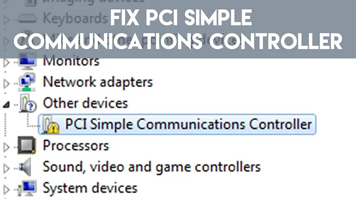 How to Install PCI Simple Communications Controller Device Driver Software in Windows 8 1