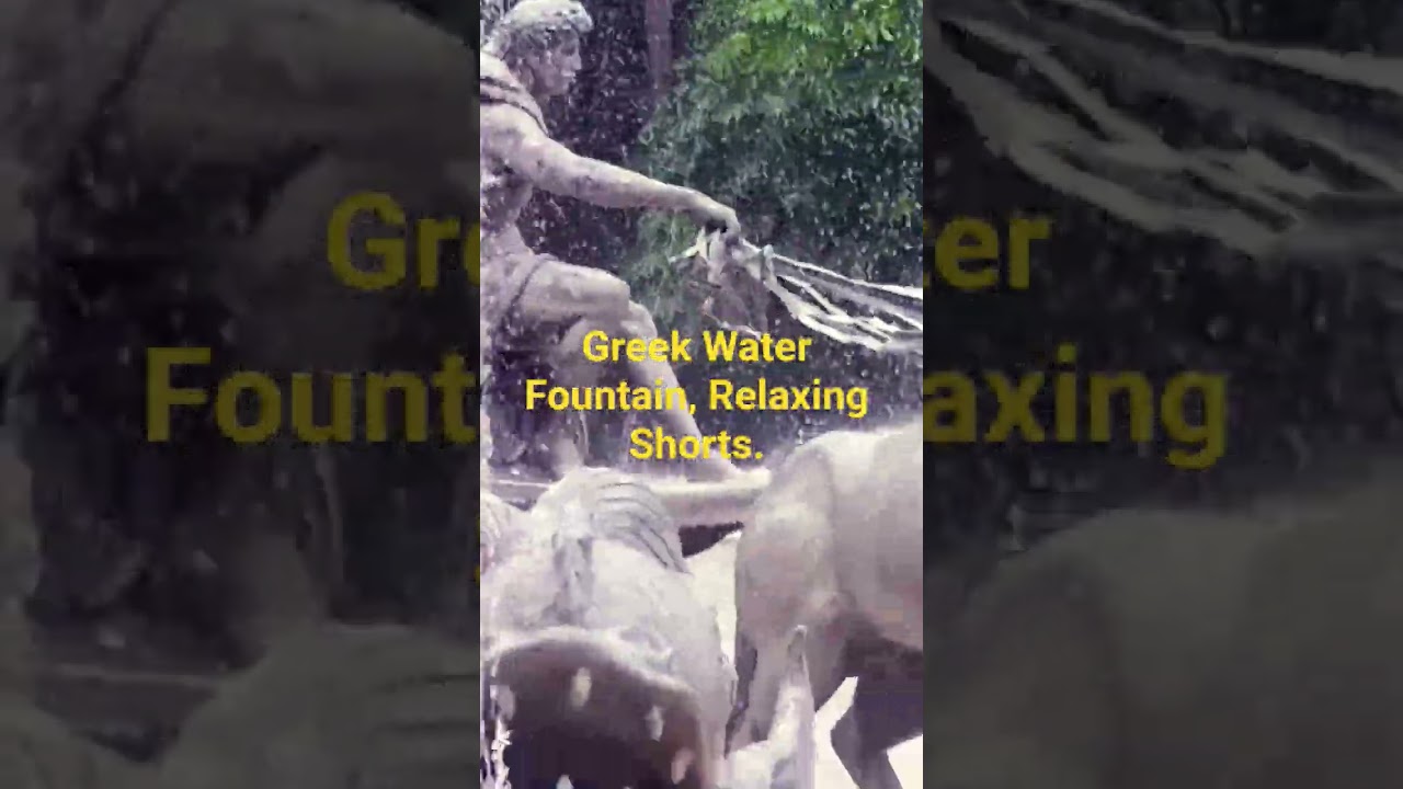 Greek Water Fountain. Relaxing Video 