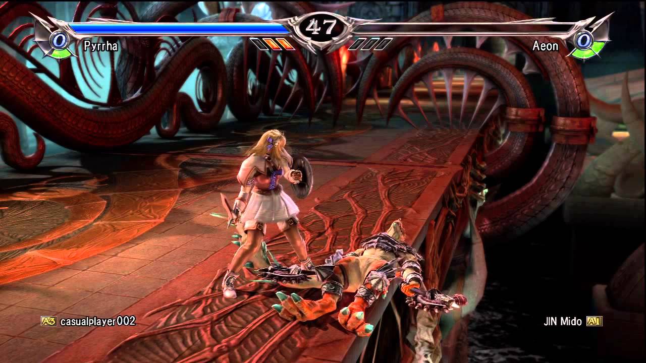 Happy Medicine (Pyrrha) vs. JIN Mido (Aeon) Soul Calibur V XBL Match