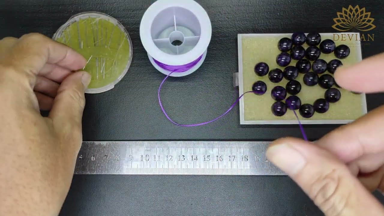 Tutorial Merangkai Gelang Batu Menggunakan Tali String Karet Elastis dan Jarum