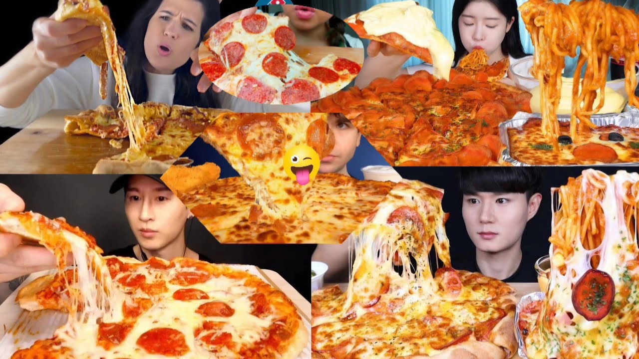  ULTIMATE *CHEESY PEPPERONI PIZZA* FAST FOOD MUKBANG COMPILATION BIG BITE || EATING SHOW