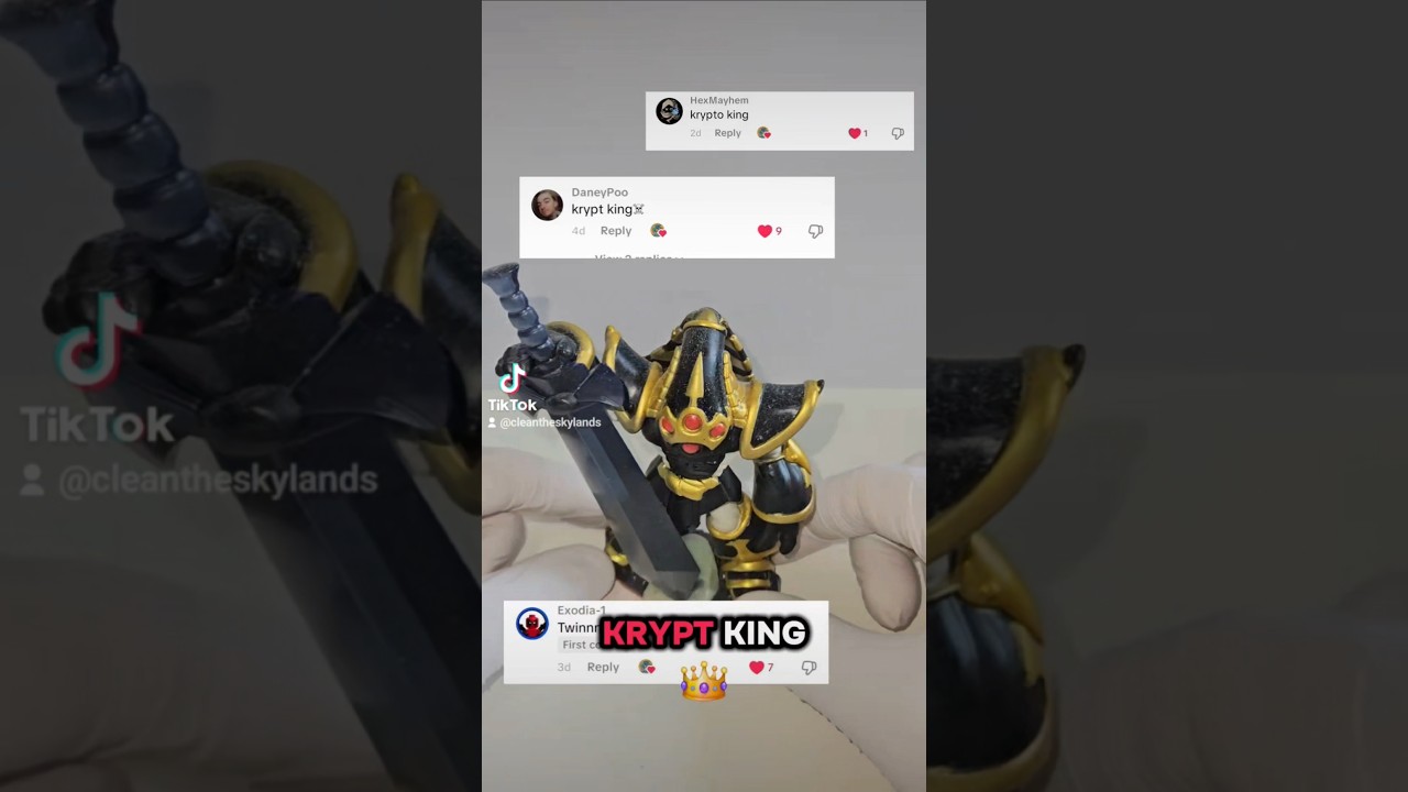 day 7 of CLEANING every SKYLANDER 😌 KRYPT KING 👑 