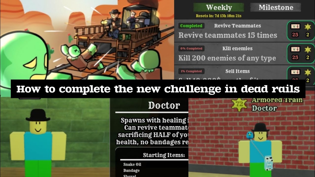 How to complete the NEW CHALLENGE in DEAD RAILS easily - YouTube
