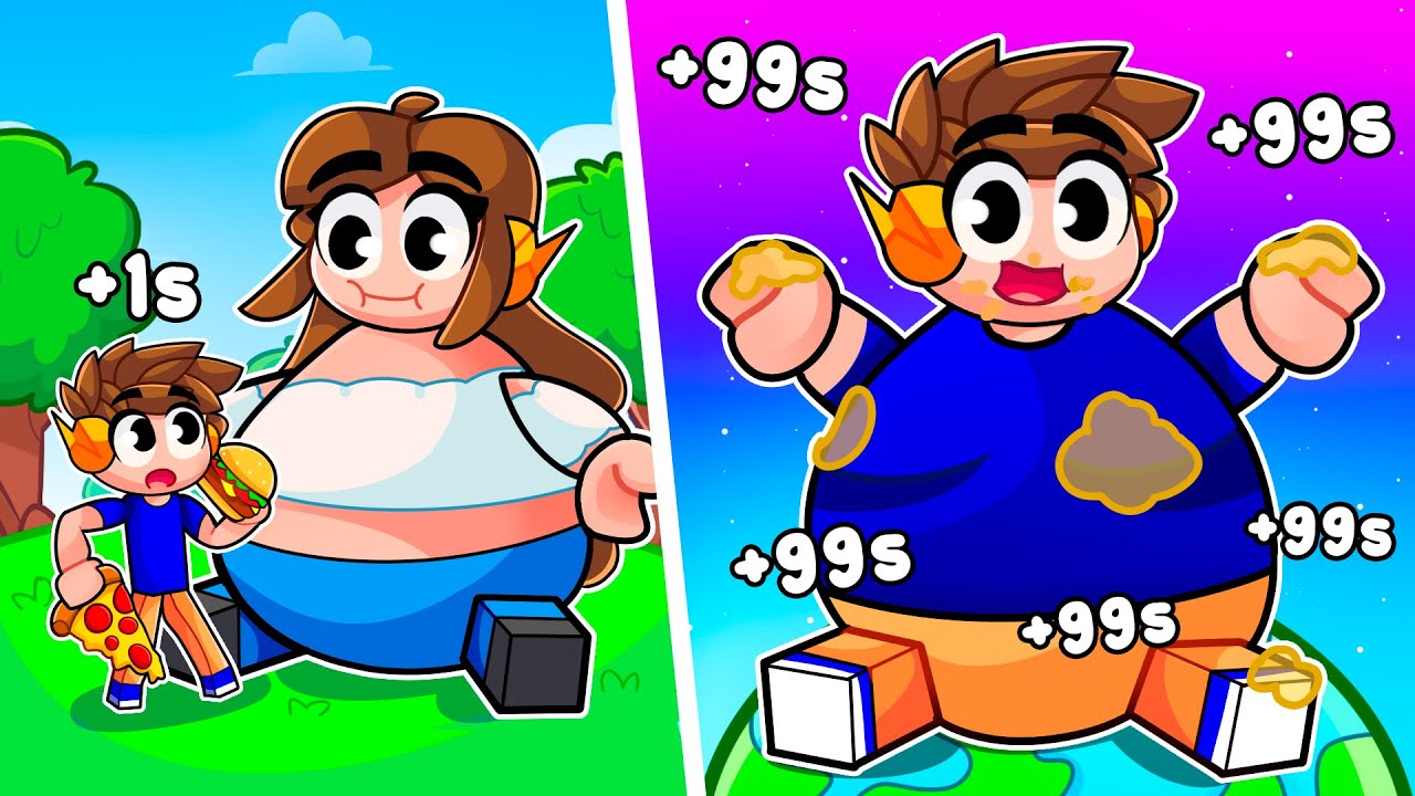 Eu Fico Mais GORDO a CADA SEGUNDO no Roblox...