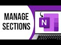 How to Add or Delete Section in Microsoft OneNote ?