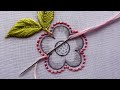 Super gorgeous flower hand embroidery design|hand embroidery tutorial|how to do embroidery from star