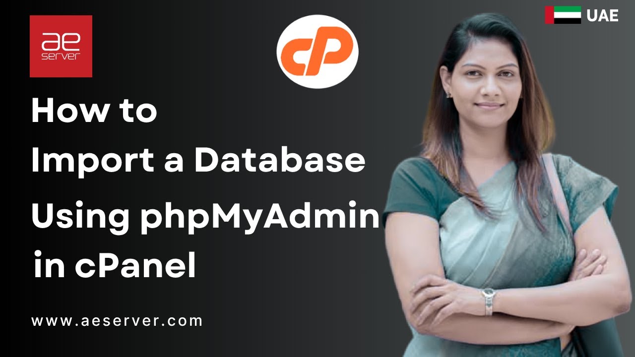 How to import database via phpMyAdmin in cPanel with AEserver - YouTube