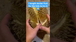 Our fresh durian from Asian Market in LA 😆well my kids ate it for the first time #durian #fruit