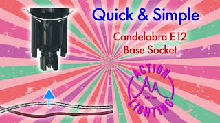 Candelabra / E12 Base Bakelite Pin Socket