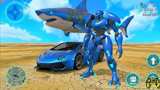 Shark Robot Transform Wars: Car Drone Shark Robot Game 2026 Part 2 - Android Gameplay screenshot 2