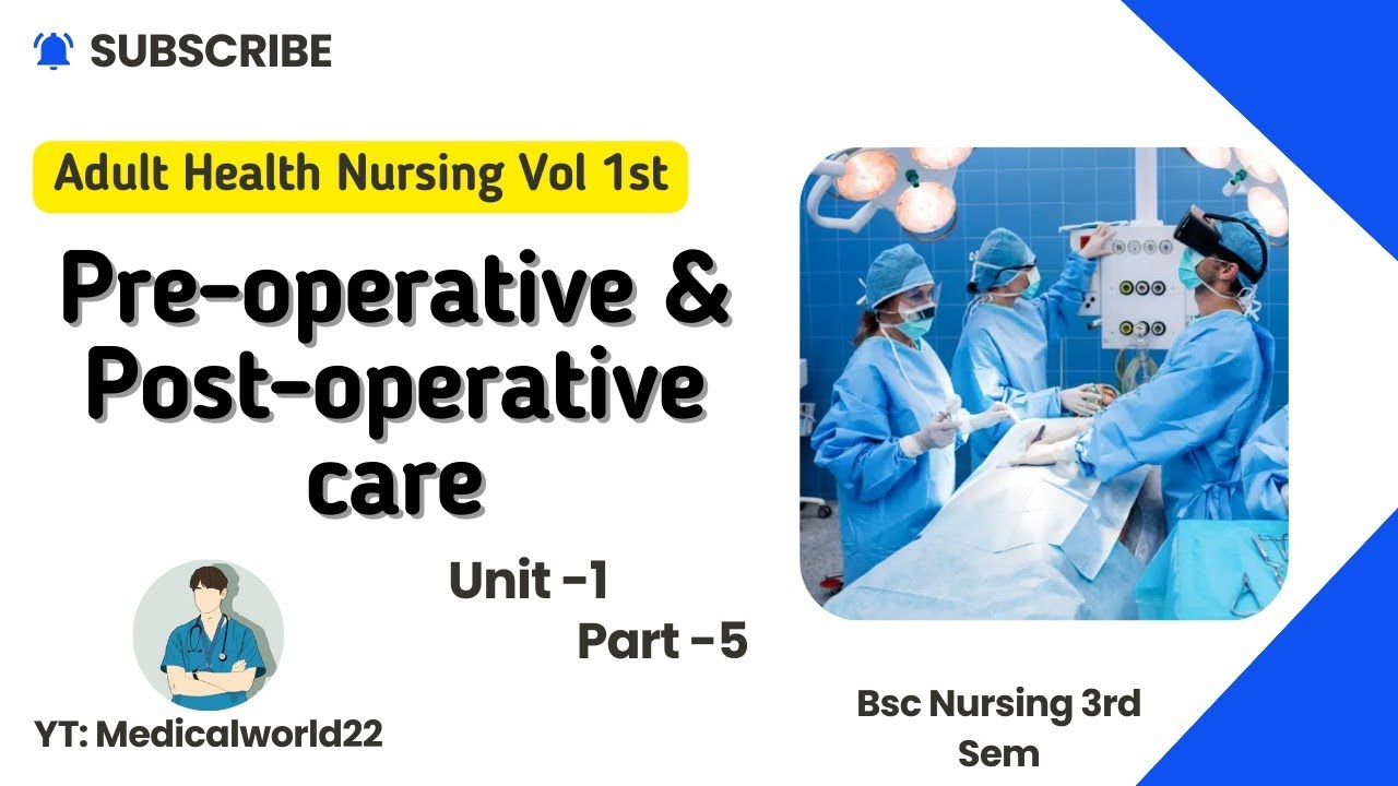Care of surgical patient | Pre operative care | Post operative care | Adult Health Nursing | GNM |