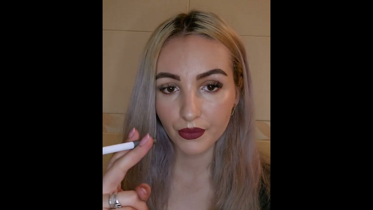 ASMR smoking girl closeup view 2
