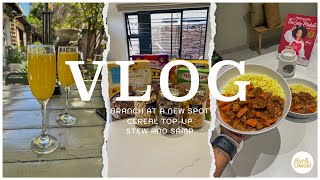 Vlog 29: Brunch at a new spot, a cereal restock, cooked Stew & Creamy Samp.
