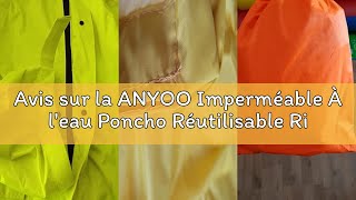 Avis sur la ANYOO Imperméable À l'eau Poncho Réutilisable Ripstop Respirant Multi-Usage Imperméable