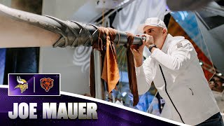 Joe Mauer Leads Skol Chant & Sounds Gjallarhorn Prior to Vikings vs. Bears Game