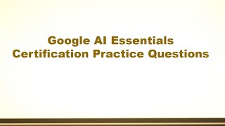 Google AI Essentials Certification Practice Questions - Set 5
