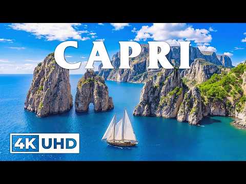 Capri, Italy 4K - Explore the Beauty of Capri’s Cliffs, Blue Grotto Aerial Views - VIDEO 4K UHD