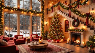 🎄🎅 Luxury Christmas Living Room 2025 | Smooth Jazz Piano Music & Snowy Fireplace Ambience 4K screenshot 2