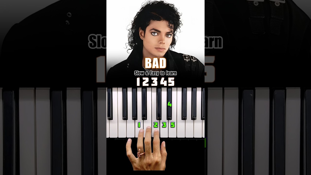MJ's "BAD" easy 🎹 Piano tutorial