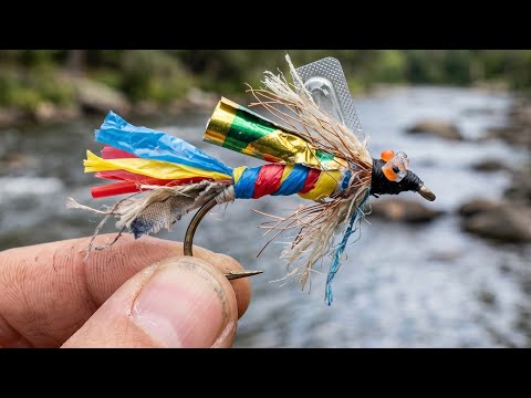 I Turned Garbage Into a Fishing Lure… and It Worked!!! | Catch and Cook