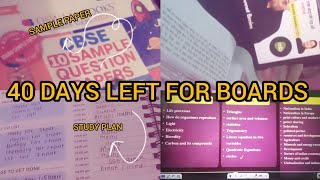 Class 10th//*board in 40 days*🎀🧿, study vlog