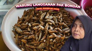 LANGGANAN Alm. PAK BONDAN! SEHARI BISA HABIS BERKILO-KILO, WARUNG PECEL WADER BU AMAD SEJAK 1940