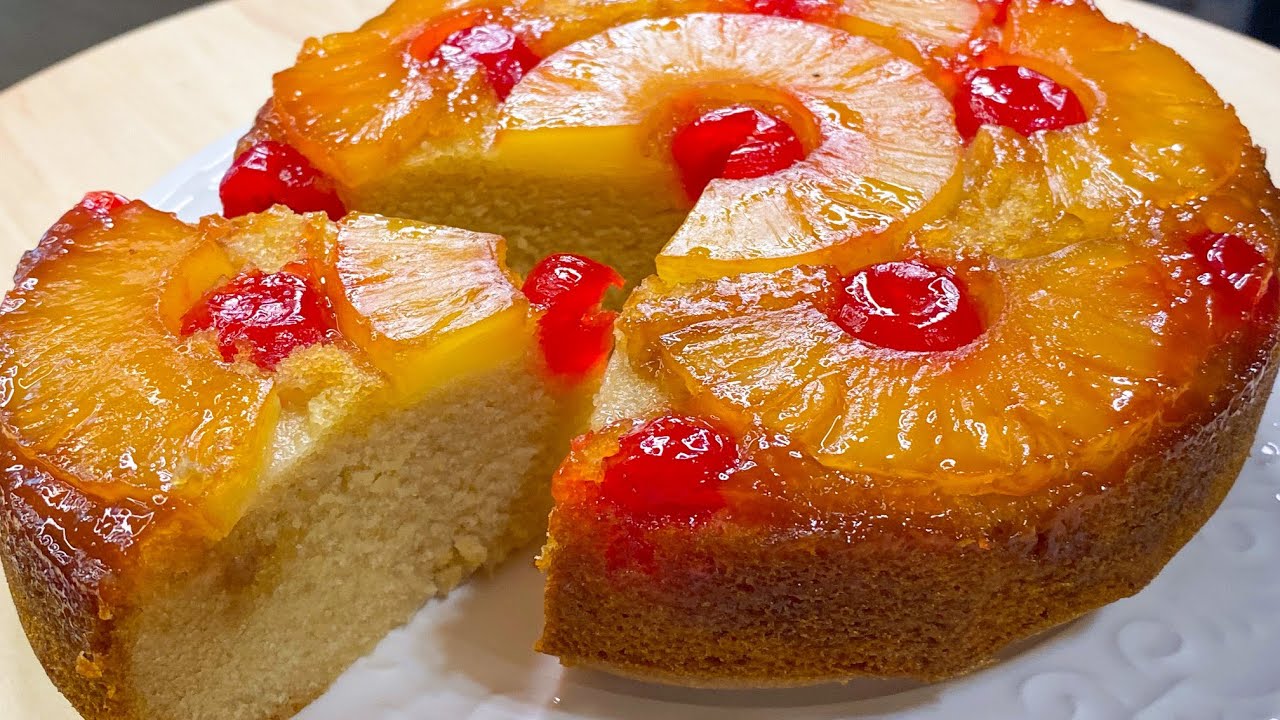The Best Vegan Upside Down Pineapple Cake/Tort Vegan Cu Ananas