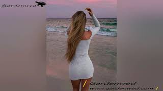 Off-the-shoulder Bodycon Button Mini Cheap Sweater Dresses | Gardenwed