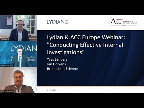 وبینار لیدیان و ACC اروپا "انجام تحقیقات داخلی موثر" - 5 اکتبر 2021